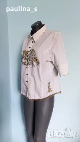 Два различни броя / Винтидж / Риза тип туника с бродерии и с цип , снимка 5 - Ризи - 50388574