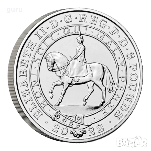 МОНЕТА ОТ 5 ПАУНДА – КРАЛИЦА ЕЛИЗАБЕТ II- КРАЛСКИ МОНЕТЕН ДВОР 2022г. ПЛАТИНЕН ЮБИЛЕЙ, снимка 4 - Нумизматика и бонистика - 52576478