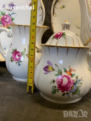 Десертен сервиз LUDWIGSBURG ръчно рисуван, произведен в периода 1919-1927 г., снимка 14 - Сервизи - 35032740