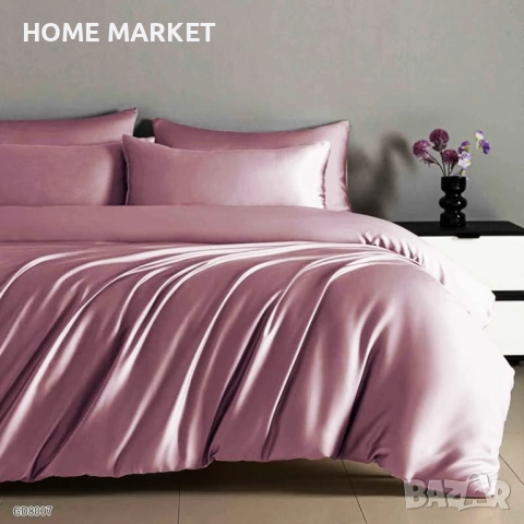 Луксозен комплект от висококачествен памучен сатен Комплектът е от 4 части , снимка 9 - Спално бельо - 51633794