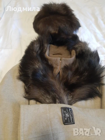 Шапка и яка от лисица естествен косъм