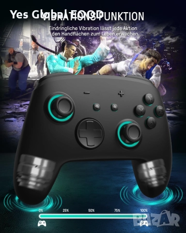 Switch 2 Pro безжичен контролер с Hall Effect стикове и RGB, снимка 8 - Друга електроника - 52849574