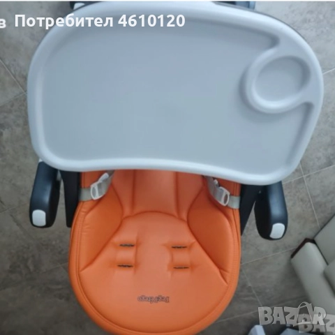 Италианско детско столче за хранене Peg Perego Siesta с чисто нова кожена тапицерия, снимка 7 - Други - 52065878