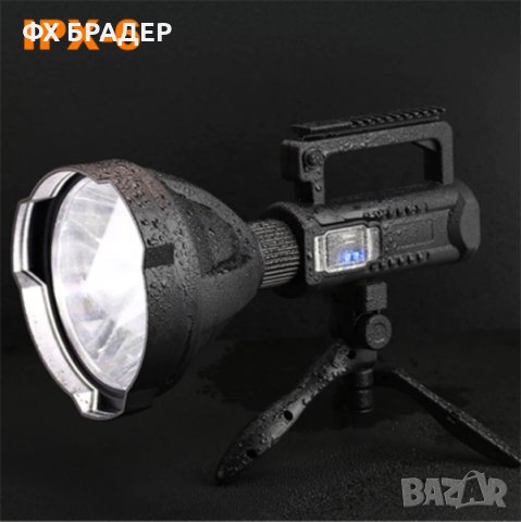 W591 P90 Мощен LED акумулаторен далекобоен фар 20W 1500M, снимка 6 - Лед осветление - 39731607