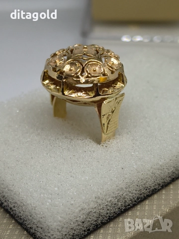 Нов 14К златен пръстен, класически български модел, 10.70 гр цена 1870 лв, снимка 7 - Пръстени - 52704370