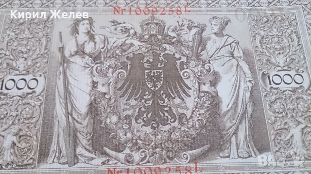 Банкнота 1000 райх марки 1910год. - 14738, снимка 2 - Нумизматика и бонистика - 29065576