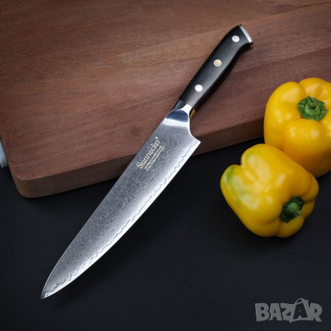 Професионален Нож от Дамаска стомана.