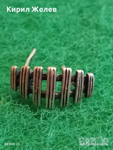 Сребърна обеца стилна нежна елегантна 39844, снимка 2 - Обеци - 52691781