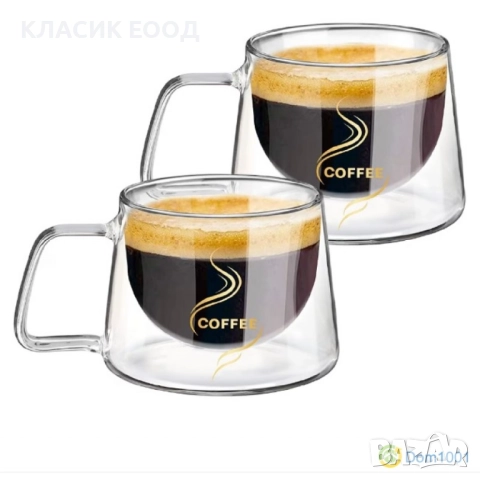 Стълена чаша за кафе с двойно дъно, снимка 3 - Чаши - 51767185