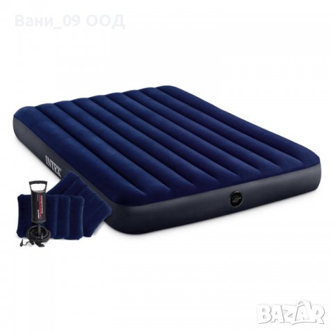 Двоен надуваем матрак с 2 възглавнички