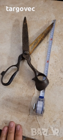 старинна професионална сарашка абаджийска ножица, снимка 3 - Антикварни и старинни предмети - 52300505