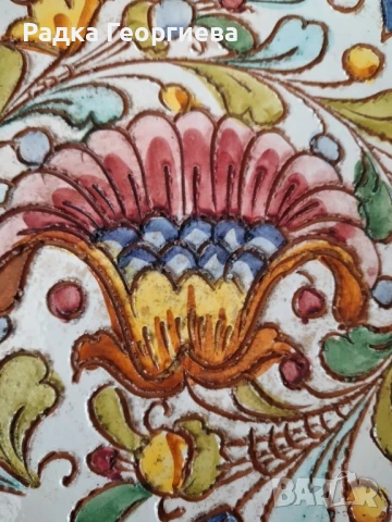 Керамична стенна чиния, снимка 2 - Декорация за дома - 50608259