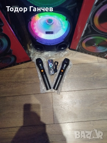 Караоке колона батерия 🔋 6500mAh + подарък флашка 4GB , снимка 2 - Bluetooth тонколони - 52401638