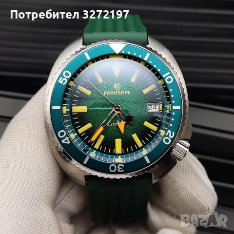 PARNSPRE автоматичен часовник за гмуркане, 300 M, стъкло сапфир, японски мехнизъм NH35A, снимка 8 - Мъжки - 40692719