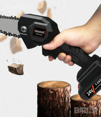 15см -  Ръчен електрически верижен трион от закалена стомана с Две батерии !, снимка 3 - Други инструменти - 49332402