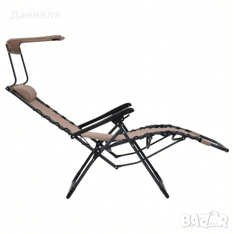 Сгъваем градински шезлонг с нулева гравитация и сенник – комфорт за пълна релаксация, снимка 12 - Други стоки за дома - 53049088