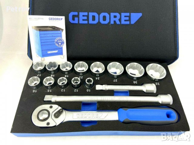 GEDORE - 1/2" PROFI Гедория !! Mобилна !! C- Профил вложки 10 - 32 mm !! ЧИСТО НОВА !!!  GERMANY !!!, снимка 6 - Гедорета - 32998620