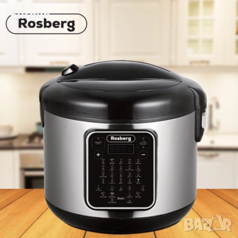 Мултикукър с 31 програми Rosberg, 780W, 5L, Незалепващо покритие, Инокс 2 ГОДИНИ ГАРАНЦИЯ, снимка 6 - Други - 52894883