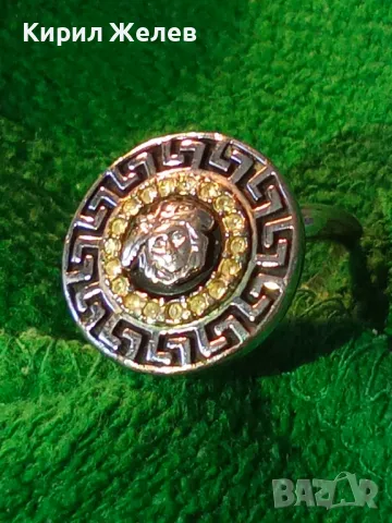 ПОСРЕБРЕН АРТ ПРЪСТЕН от БЛАГОРОДНА СТОМАНА с ФАСЕТИРАНИ ЦИРКОНИ и ВЕРСАЧЕ ОРНАМЕНТИКА 37787, снимка 16 - Пръстени - 47124319