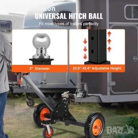 VEVOR Регулируема количка за ремарке, 680 кг. капацитет на тежестта на теглича, снимка 4 - Ремаркета - 47483508