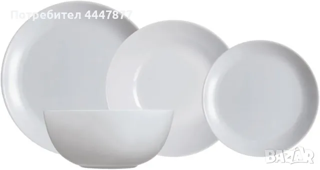 Елегантен и издръжлив сервиз за хранене от 19 части Luminarc Diwali Granit, снимка 2 - Сервизи - 49012983