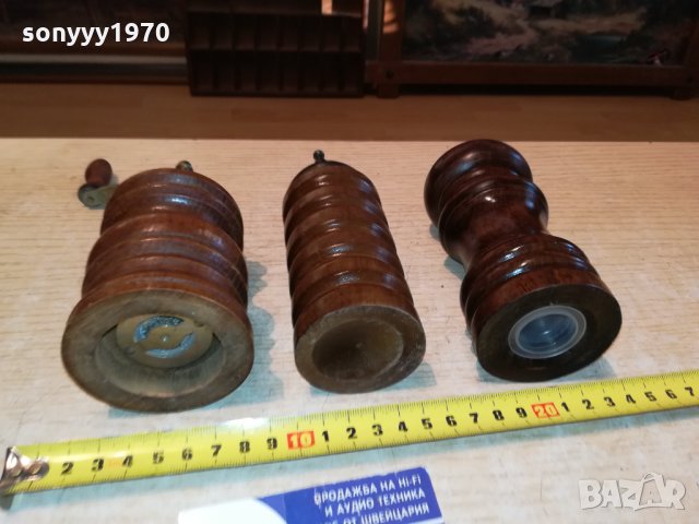 мелница солница-3бр дърво/метал от германия 0411211800, снимка 14 - Антикварни и старинни предмети - 34697205