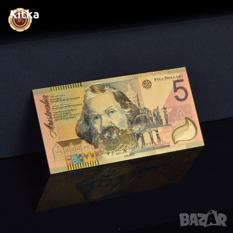 Australia $ 5 цвят злато 2001г., снимка 4 - Нумизматика и бонистика - 26828284
