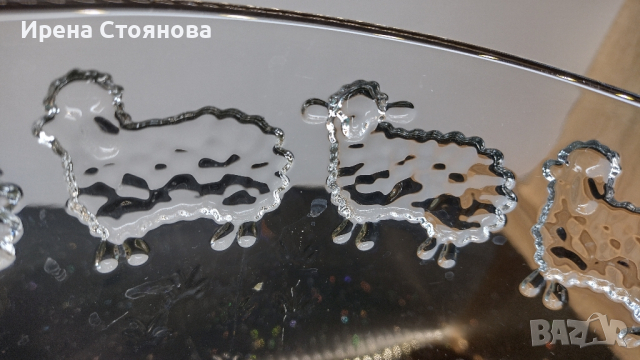 Кристална фруктиера Leonardo, релефен борд с агънца. 3400 мл, снимка 7 - Аксесоари за кухня - 44878965