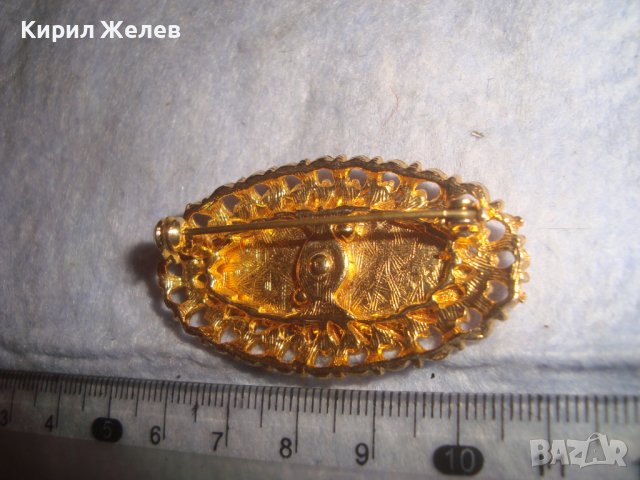 ПОЗЛАТЕНА ПРЕКРАСНА КРАСИВА ВИНТИДЖ АРТ ФЛОРАЛНА БРОШКА АЖУРНА отБЛАГОРОДНА НЕРЪЖДАЕМА СТОМАНА 32601, снимка 2 - Други - 38382969