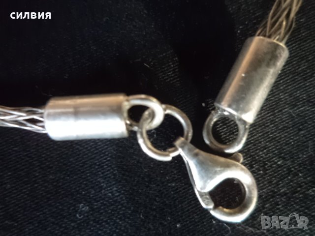 дамска сребърна гривна, снимка 5 - Гривни - 38466523