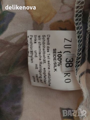 ZUCCHERO. Made in Italy. Size S-M 100% Коприна, снимка 4 - Ризи - 40206702