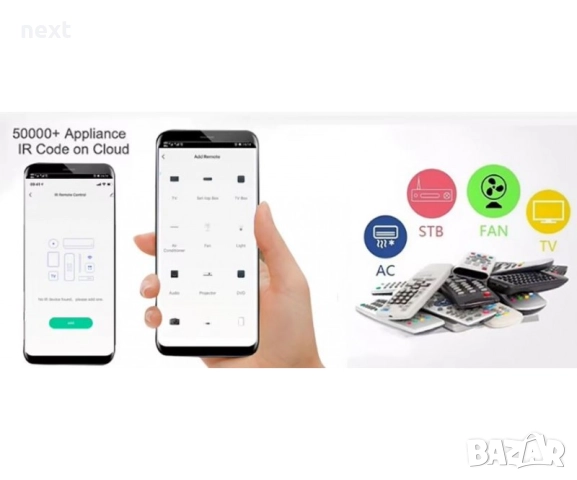 Универсално смарт дистанционно Tuya WiFi Smart IR Remote Control Smart Life APP Replace TV DVD, снимка 7 - Друга електроника - 51452038