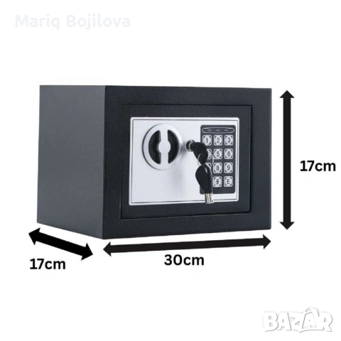 Електронен сейф с кодова клавиатура и резервен механичен ключ – 4.6L, снимка 4 - Други стоки за дома - 53200880