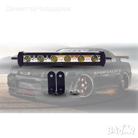 Външен прожектор със шест LED крушки за автомобили и мотоциклети 54 W LED BAR2, снимка 3 - Аксесоари и консумативи - 49970254