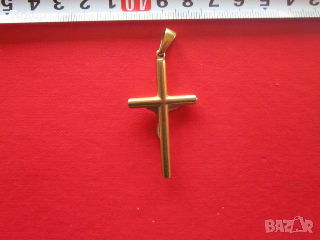 Старинен позлатен кръст , снимка 1 - Антикварни и старинни предмети - 32800766