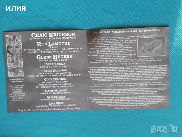 Craig Erickson – 2001 - Shine(Blues Rock), снимка 2 - CD дискове - 43833301