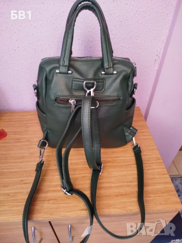 Дамска кожена раница , снимка 2 - Раници - 51008648