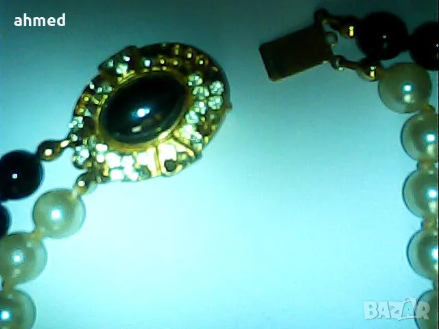 красиво разкошно колие от перли 2 реда, снимка 2 - Бижутерийни комплекти - 48295776