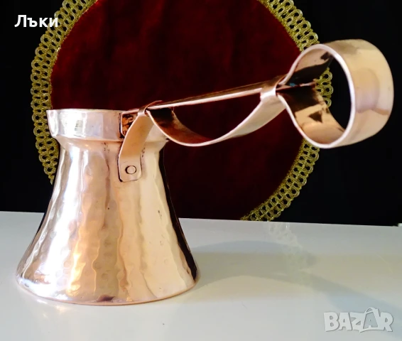 Медно джезве 650 мл.,дълга медна дръжка. 