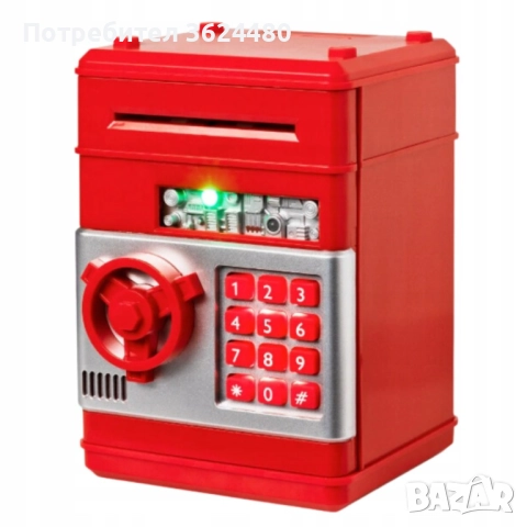 Детски сейф-касичка с електронно управление и светлинни ефекти 4355, снимка 6 - Музикални играчки - 52565086