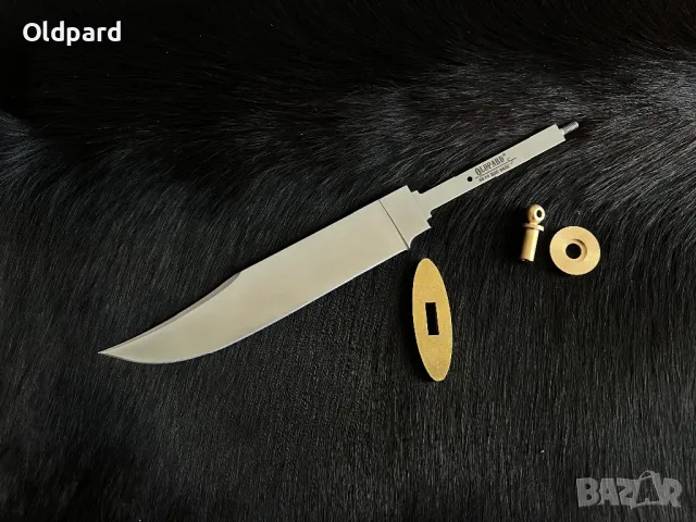 Висококачествено голямо острие Bowie  (за монтиране на нож). от стомана 440C с месингова гарда., снимка 8 - Ножове - 47759618