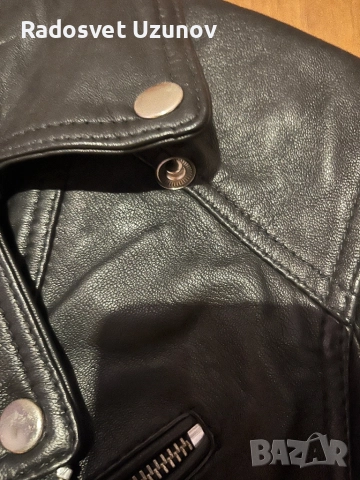 Рокерско яке естествена кожа, снимка 4 - Якета - 52860882