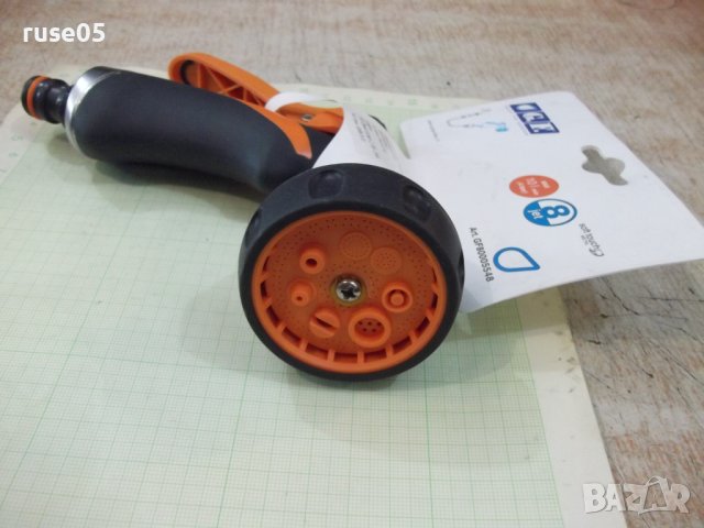 Пистолет метален с гума и бърза връзка G.F. за поливане нов, снимка 6 - Напояване - 36864866