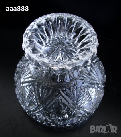 Купа бонбониера чешки кристал, снимка 4 - Чинии - 27887039