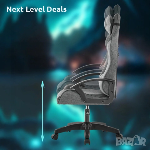 Ергономичен геймърски офис стол с лумбална и шийна опора – комфорт без умора, снимка 8 - Столове - 53049283