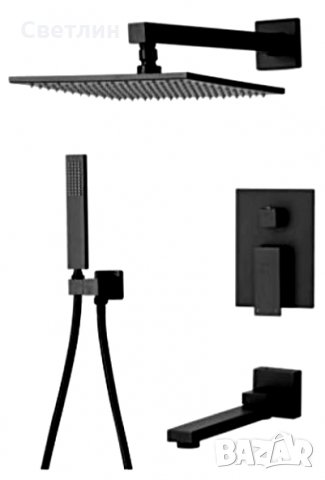 Дизайнерски смесители и душ системи в черен мат и смесители за вграждане, снимка 13 - Душове - 25606475
