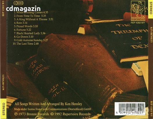 Компакт дискове CD Ken Hensley – Proud Words On A Dusty Shelf, снимка 2 - CD дискове - 35041351