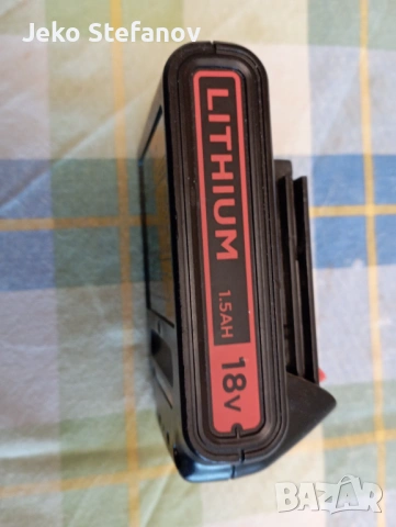 Li-Ion батерия BLACK+DECKER BL1518 - 1.5 Ah, снимка 3 - Резервни части за машини - 53581908