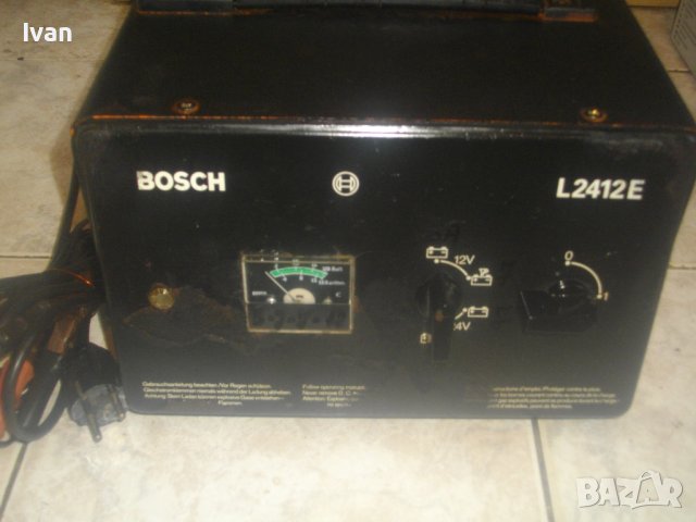 12V-24V Волта-Немско Авто Оригинално Зарядно За Акумулатори-BOSCH L2412-Отлично-12 Ампера-Старо Каче, снимка 2 - Други инструменти - 43716208