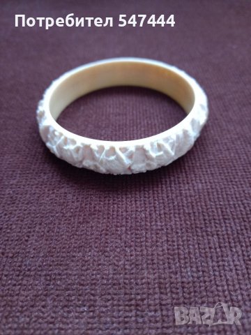 Гривна естествена слонова кост., снимка 3 - Гривни - 39604954